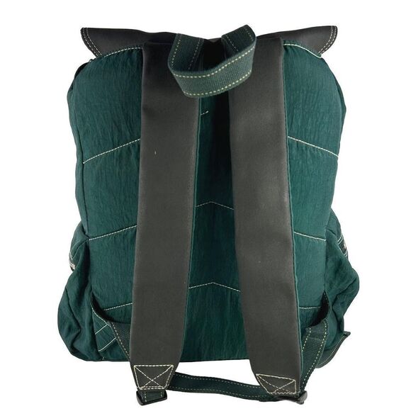 VTG Eddie Bauer Backpack Forest Green Classic Zipper Hiking Outdoor Casual Bag - Picture 2 of 12
